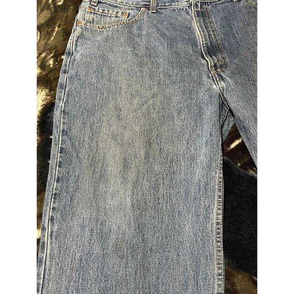 Levis 550 Jeans Mens 42x30 Blue Denim Relaxed Fit Tapered Leg Light Wash Zip Fly - Picture 9 of 10